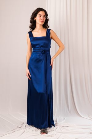 Obi blu/stampa cachemire